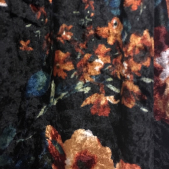 Velvet black and floral Cici LLR Medium - Picture 2 of 4